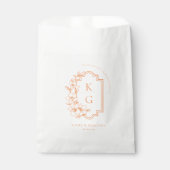 Minimale Monogram Botanische Trouwgunsten Bedankzakje (Voorkant)