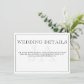 Minimale monogram bruiloft - Versluitingskaart (Staand voorkant)