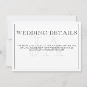 Minimale monogram bruiloft - Versluitingskaart (Voorkant)