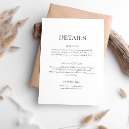 Minimale monogram bruiloft - Versluitingskaart Kaart