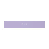 Minimale Monogram Digitale Lavendel Paarse Bruilof Uitnodigingen Wikkel (Vlak)