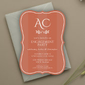 Minimale Monogram Gestreepte Koper Engagement Part Kaart