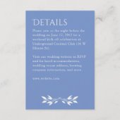 Minimale Monogram Gestreepte Korenbloem Blauw Deta Informatiekaartje (Voorkant)