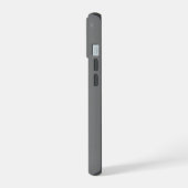 Minimale Monogram Grijs iPhone 15 Case (Linkerkant)