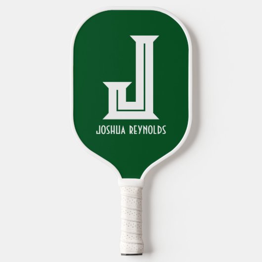 Minimale Monogram Groen Pickleball Paddle (Voorkant)