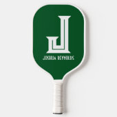Minimale Monogram Groene Pickleball Paddle (Achterkant)