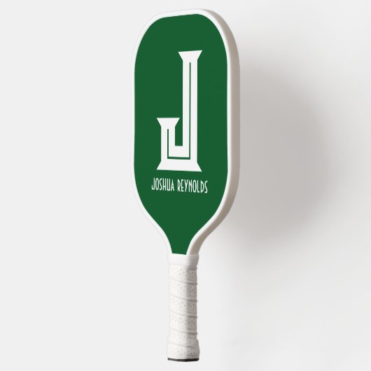 Minimale Monogram Groene Pickleball Paddle (Links)