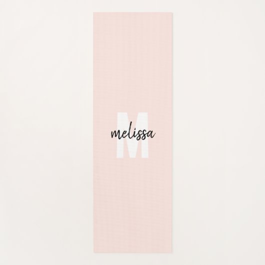 Minimale monogram handschriftenpenseelnaam yogamat (Voorkant)