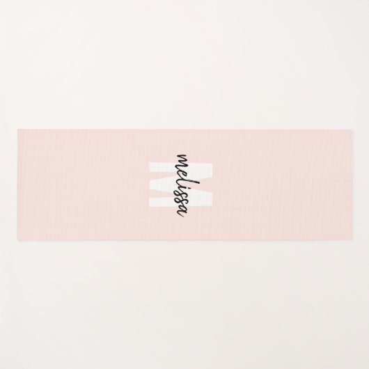 Minimale monogram handschriftenpenseelnaam yogamat (Voorkant (horizontaal))