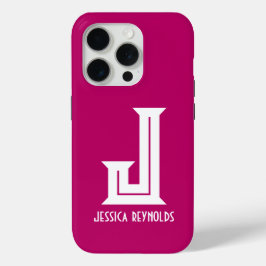 Minimale Monogram Hot Pink iPhone 15 Pro Case