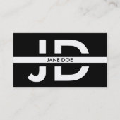 Minimale Monogram Initiaal Visitekaartje (Voorkant)