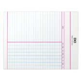 Minimale Monogram Initiaal Wekelijkse Checklist No Notitieblok (Voorkant)