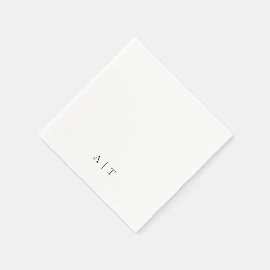 Minimale Monogram Initialen bruiloft Servet (Hoek)