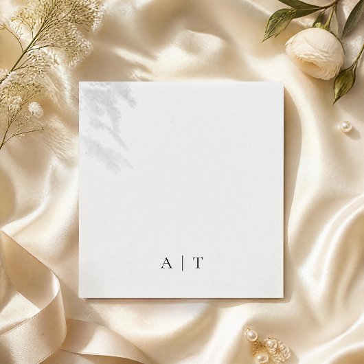 Minimale Monogram Initialen bruiloft Servet
