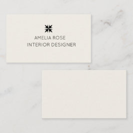 Minimale Monogram Interieur Ontwerper Bedrijfskaar Visitekaartje