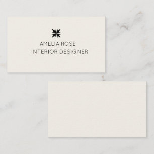 Minimale Monogram Interieur Ontwerper Bedrijfskaar Visitekaartje