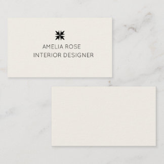 Minimale Monogram Interieur Ontwerper Bedrijfskaar Visitekaartje