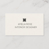 Minimale Monogram Interieur Ontwerper Bedrijfskaar Visitekaartje (Voorkant)