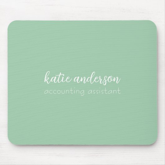 Minimale monogram Jouw naam nieuwe taakpositie Mo  Muismat (Voorkant)