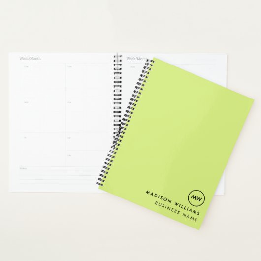Minimale monogram koepel planner (Display)