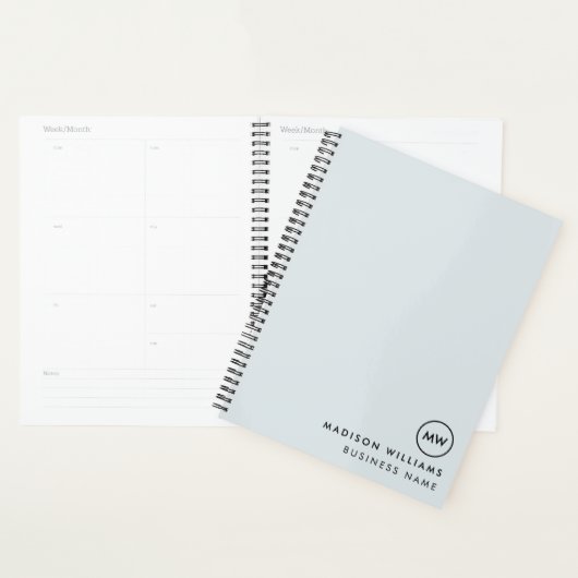 Minimale monogram koepel planner (Display)