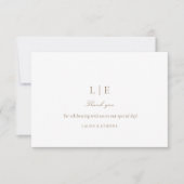 Minimale monogram legant bruiloft - Hartelijk dank (Voorkant)