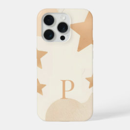 Minimale Monogram Letter P Hoesje – Esthetisch A iPhone 15 Pro Case