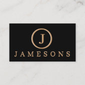 Minimale monogram Logo Ingegraveerd effect Busines Visitekaartje (Voorkant)