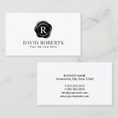 Minimale monogram Logo Plain Visitekaartje (Voorkant / Achterkant)