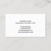 Minimale monogram Logo Plain Visitekaartje (Achterkant)