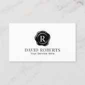 Minimale monogram Logo Plain Visitekaartje (Voorkant)