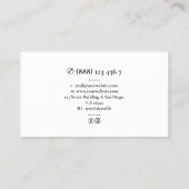 Minimale Monogram Logo Vierkante Initialen Profess Visitekaartje (Achterkant)