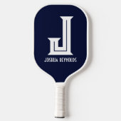 Minimale Monogram Marine Blauwe Pickleball Paddle (Achterkant)