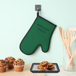 Minimale Monogram Master Chef Groen en Zwart Schor Ovenwant