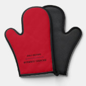 Minimale Monogram Master Chef Rode en Zwarte Keuke Ovenwant (Voorkant / Achterkant)