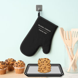 Minimale Monogram Master Chef Zwart-wit Schort Ovenwant