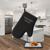 Minimale Monogram Master Chef Zwart-wit Schort Ovenwant