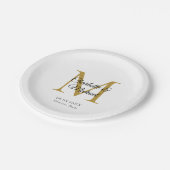 Minimale monogram Matig Papieren Bordje (Gekanteld)