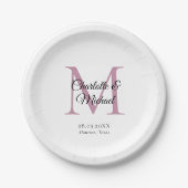 Minimale monogram Matig Papieren Bordje (Voorkant)