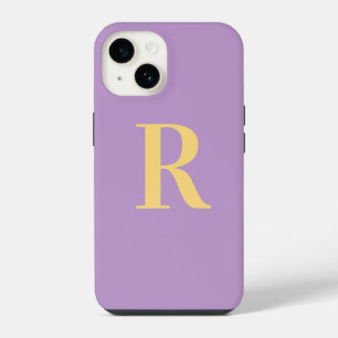 Minimale Monogram Moderne Paarse Lilac iPhone 14 Hoesje