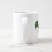 Minimale monogram Monstera Leaf Greenery Grote Koffiekop (Achterkant)