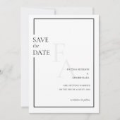 Minimale Monogram Moslim Trouw Save The Date (Voorkant)