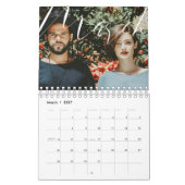 Minimale monogram Mustard Gele Pas getrouwd Foto Kalender (Mar 2027)