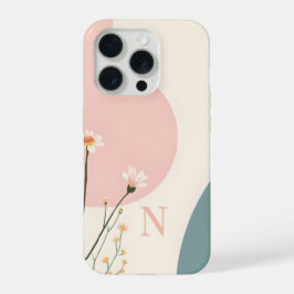 Minimale Monogram N Hoesje – Moderne Esthetiek D iPhone 15 Pro Case