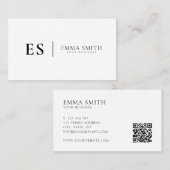 Minimale monogram Professional Visitekaartje (Voorkant / Achterkant)