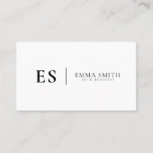 Minimale monogram Professional Visitekaartje (Voorkant)