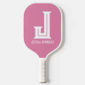 Minimale Monogram Roze Pickleball Paddle (Voorkant)