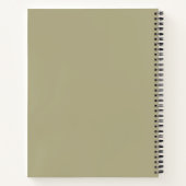 Minimale Monogram Sage Green Notitieboek (Achterkant)