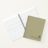Minimale Monogram Sage Green Notitieboek (Binnen)