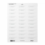 Minimale Monogram Sage Groene Bruiloft Retouradres Etiket (Full Sheet)